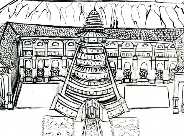 Daemos_Chronicles_Village_Academy_Concept_Art