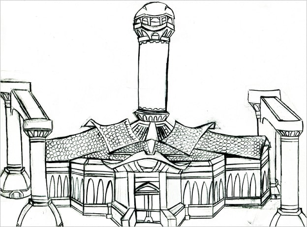 Daemos_Chronicles_Village_Temple_Concept_Art